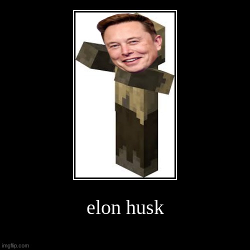what... | elon husk | | image tagged in funny,demotivationals,minecraft,elon musk,what | made w/ Imgflip demotivational maker
