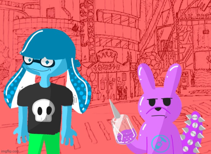 These are my two osmosis jones ocs. Skatez and vaxcat | made w/ Imgflip meme maker