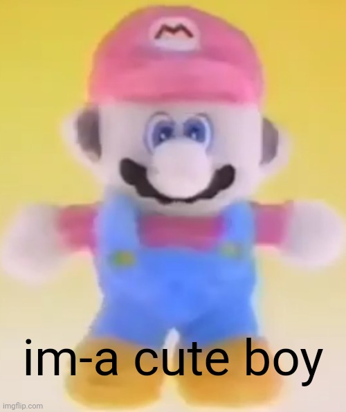 trust him. | im-a cute boy | image tagged in funny,memes,mario | made w/ Imgflip meme maker