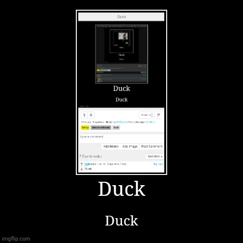 Duck | Duck | image tagged in funny,demotivationals | made w/ Imgflip demotivational maker