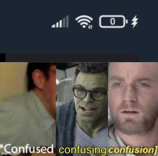 Android battery is STORNG | image tagged in confused confusing confusion | made w/ Imgflip meme maker