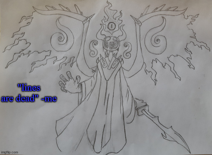 Magolor Soul | "lines are dead" -me | image tagged in magolor soul | made w/ Imgflip meme maker