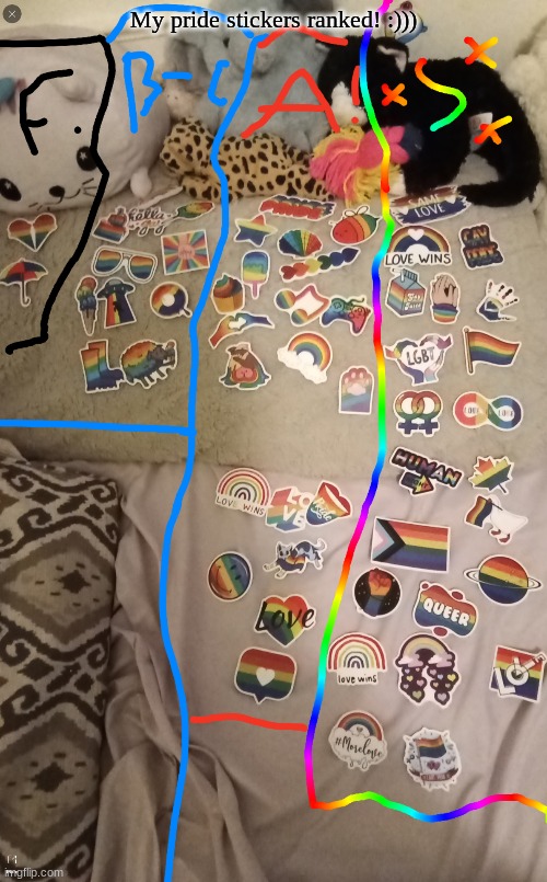 My pride stickers ranked! :))) | made w/ Imgflip meme maker