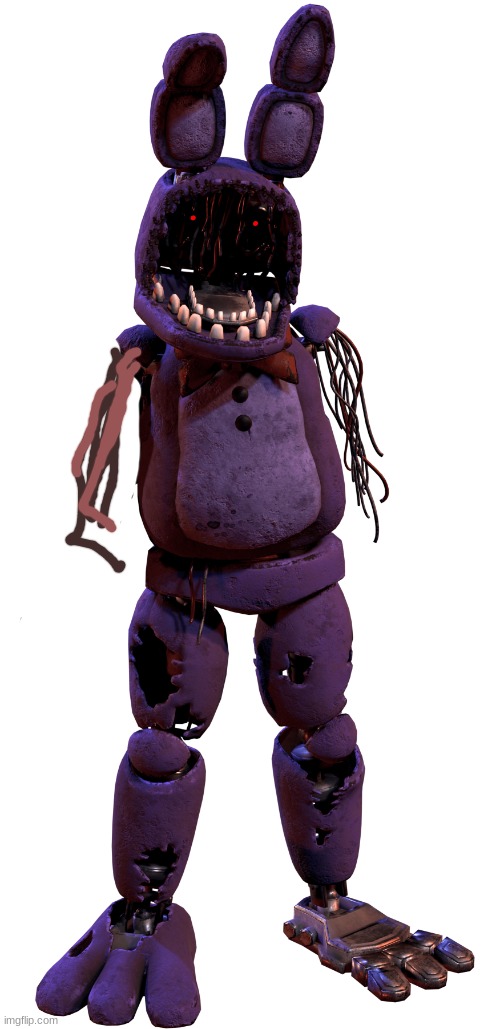 he lost his other arm | image tagged in withered bonnie | made w/ Imgflip meme maker