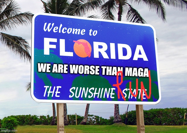 Florida | WE ARE WORSE THAN MAGA | image tagged in florida | made w/ Imgflip meme maker