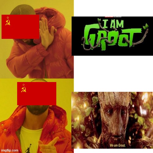 Drake Blank | image tagged in drake blank,marvel,guardians of the galaxy,groot | made w/ Imgflip meme maker
