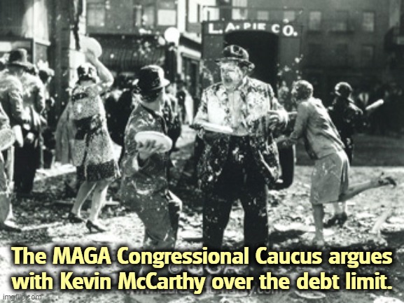 The MAGA Congressional Caucus argues with Kevin McCarthy over the debt limit. | image tagged in maga,extreme,right wing,republican,congress,kevin mccarthy | made w/ Imgflip meme maker