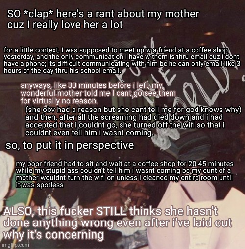 dont feel obligated to read allat,,,,just wanted to scream into an endless void | image tagged in goofy vent | made w/ Imgflip meme maker