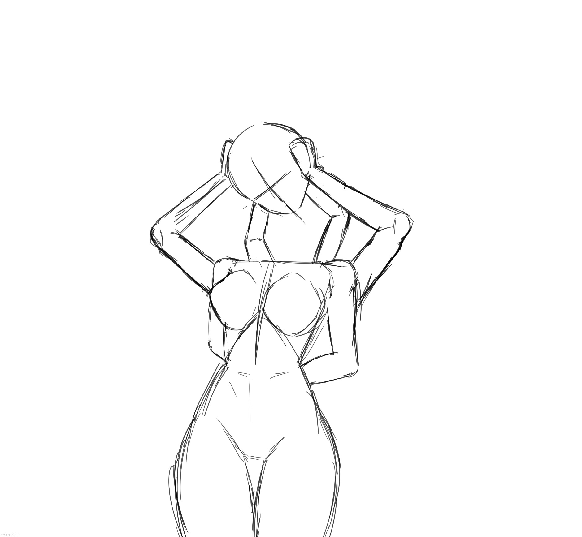 very bad lil chainsaw sketch (don’t worry guys i’ll give her clothes) | made w/ Imgflip meme maker