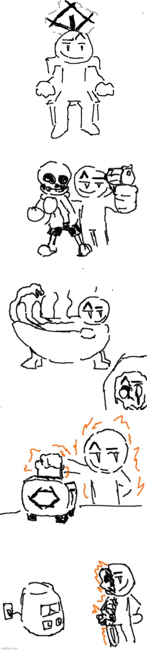 some dumbass featuring Mycomancer's Decieving Objects and Sans Undertale | made w/ Imgflip meme maker