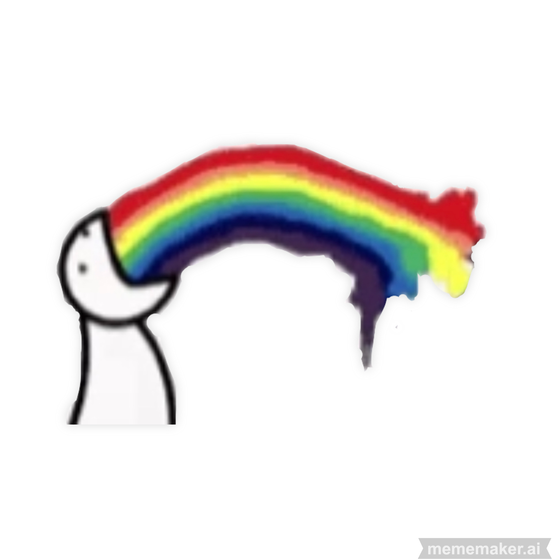 Vomiting a rainbow Blank Meme Template