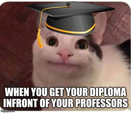 Polite graduate | WHEN YOU GET YOUR DIPLOMA INFRONT OF YOUR PROFESSORS | image tagged in graduation | made w/ Imgflip meme maker