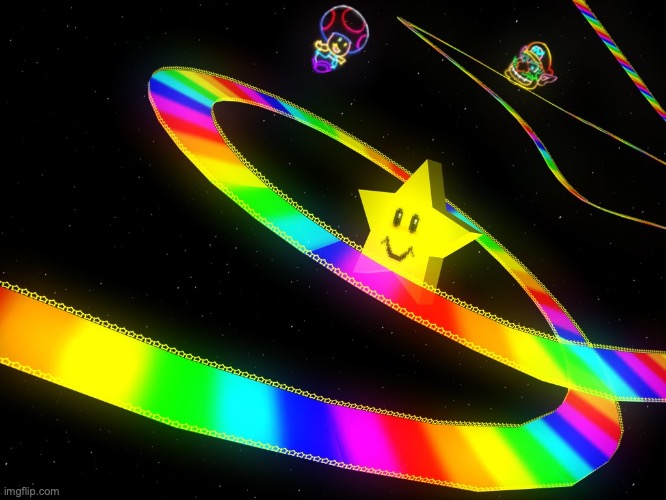 Rainbow Road | image tagged in rainbow road | made w/ Imgflip meme maker