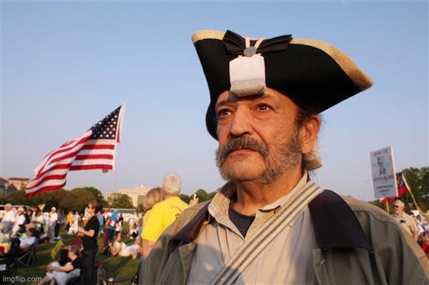 Tea Party Patriot LARP | image tagged in tea party patriot larp | made w/ Imgflip meme maker