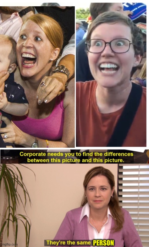 PERSON | image tagged in social justice warrior hypocrisy,memes,they're the same picture | made w/ Imgflip meme maker