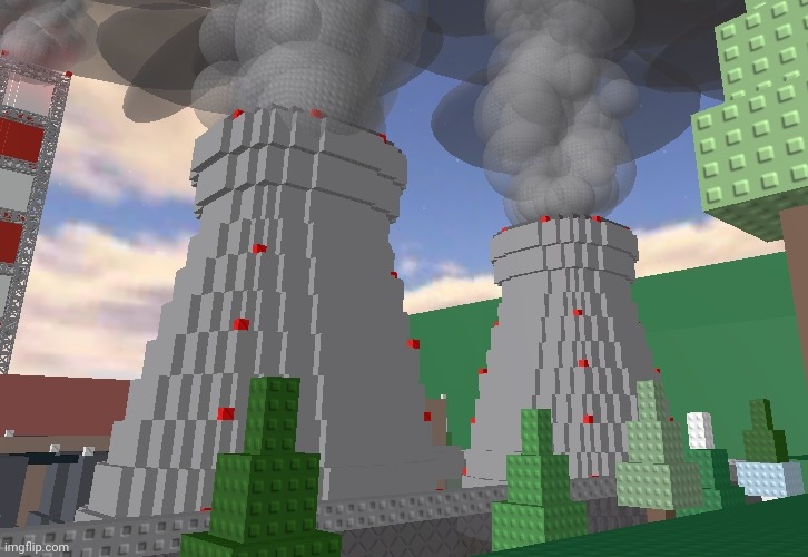 Robloxia Power Plant mere moments before sinking into the ground and blowing up | made w/ Imgflip meme maker
