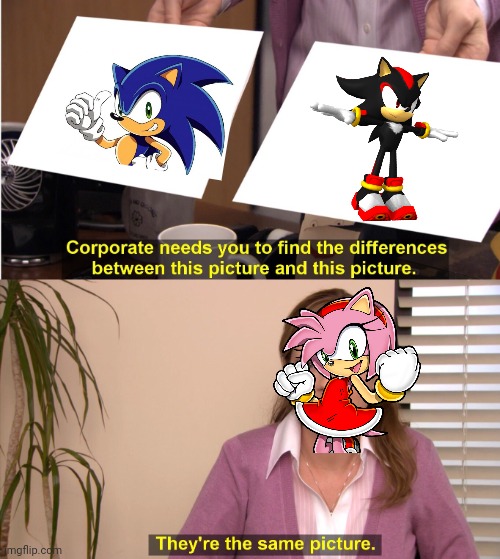 They're The Same Picture Meme | image tagged in memes,they're the same picture,sonic the hedgehog | made w/ Imgflip meme maker