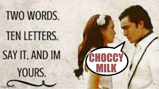 Such dead meme | CHOCCY MILK | image tagged in two words ten letters | made w/ Imgflip meme maker