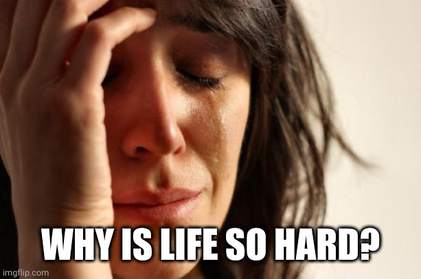 First World Problems Meme | WHY IS LIFE SO HARD? | image tagged in memes,first world problems | made w/ Imgflip meme maker