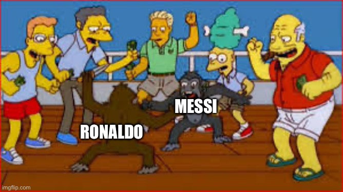 Ronaldo or Messi | MESSI; RONALDO | image tagged in simpsons,messi,ronaldo,soccer,football | made w/ Imgflip meme maker