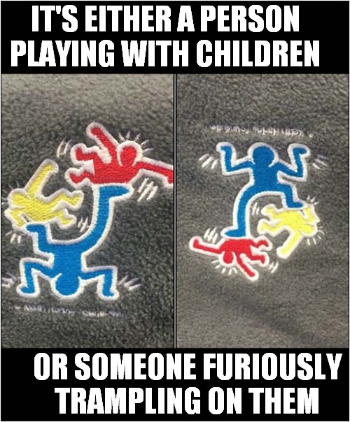 The Logo Of A Childrens Hospital | IT'S EITHER A PERSON PLAYING WITH CHILDREN; OR SOMEONE FURIOUSLY TRAMPLING ON THEM | image tagged in logo,children,hospital,playing,trampling,dark humour | made w/ Imgflip meme maker