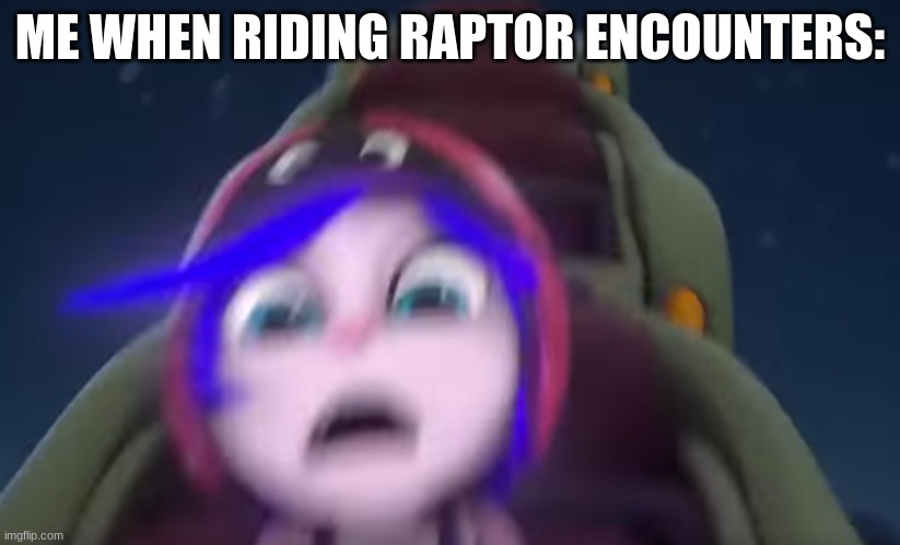 ME WHEN RIDING RAPTOR ENCOUNTERS: | image tagged in fear,roller coaster | made w/ Imgflip meme maker