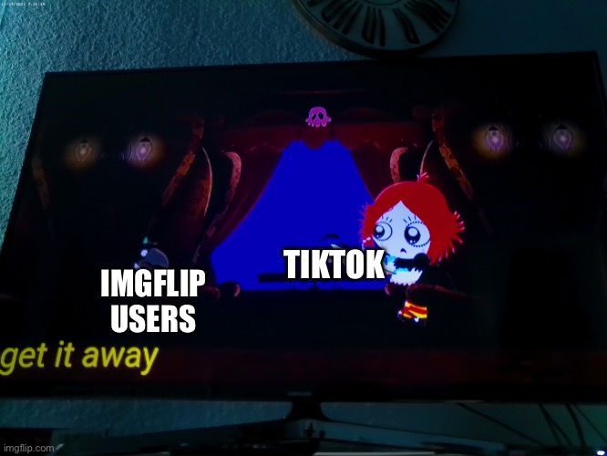 Scared Crow | IMGFLIP USERS; TIKTOK | image tagged in scared crow | made w/ Imgflip meme maker