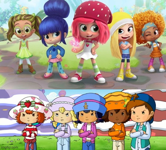 Strawberry Shortcake and Friends are mad at not getting there 2017 series | image tagged in strawberry shortcake | made w/ Imgflip meme maker