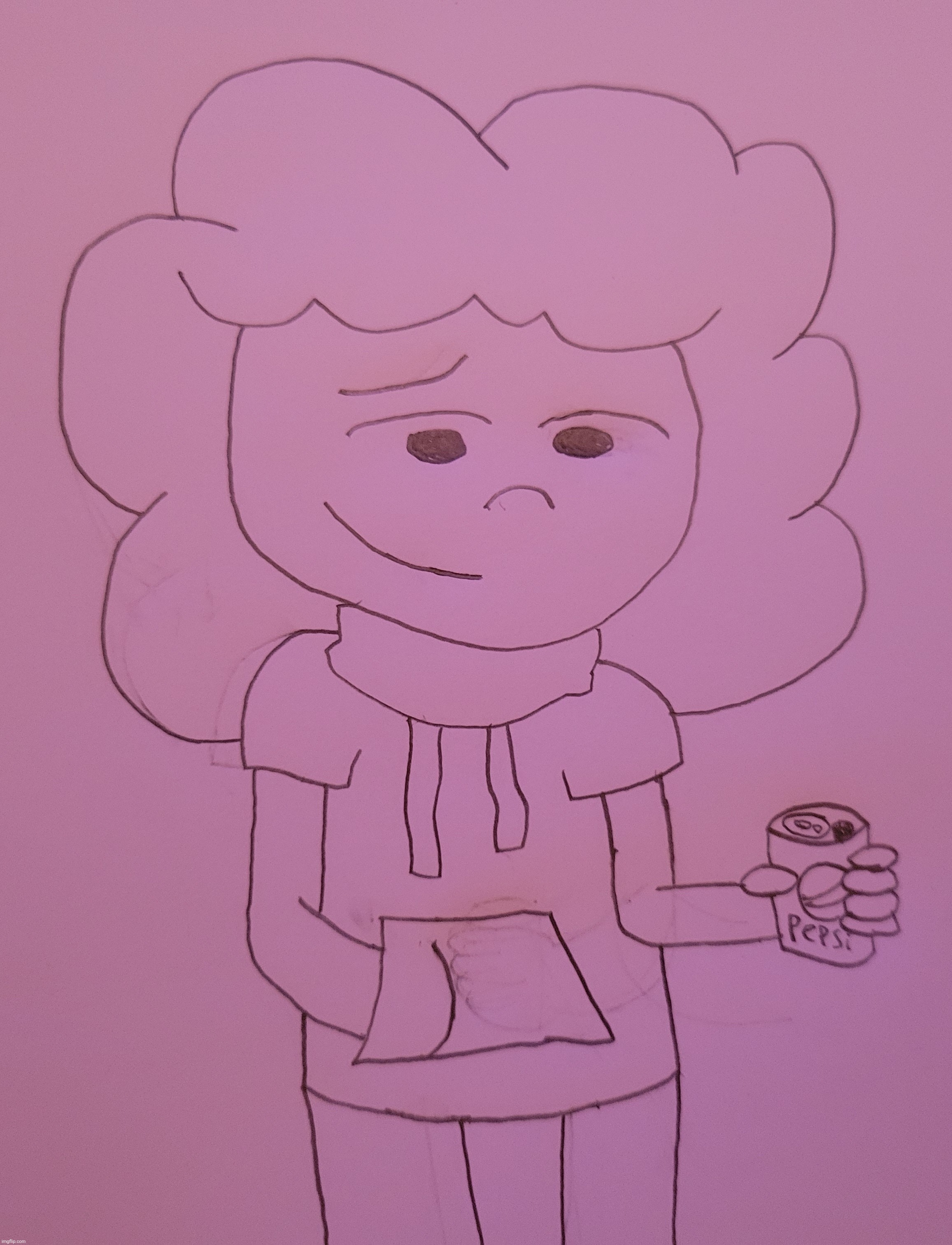 here it is, Lian drinking a Pepsi. this took me longer than i want to admit. | made w/ Imgflip meme maker