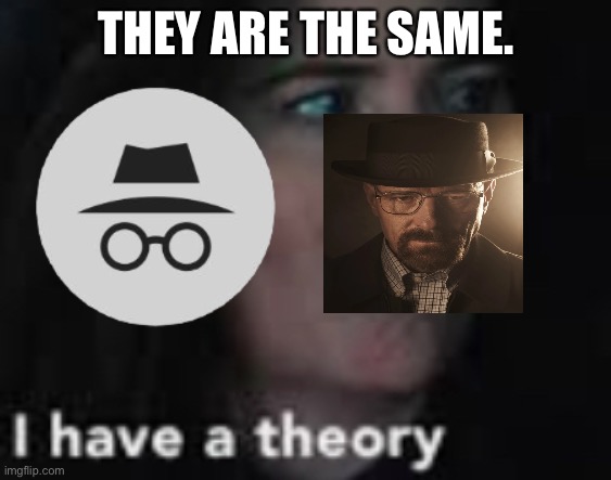 HMM | THEY ARE THE SAME. | image tagged in i have a theory | made w/ Imgflip meme maker