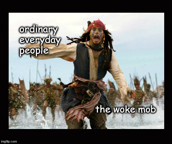 Ordinary everyday people and the woke mob | image tagged in woke,belligerence,free speech | made w/ Imgflip meme maker
