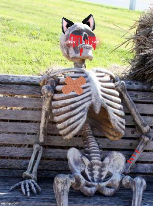 kawaii | image tagged in memes,waiting skeleton,yami kawaii,menhera,gurokawa,blood | made w/ Imgflip meme maker