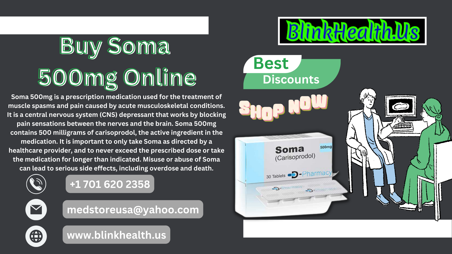 Order Soma 500mg Online at Lowest Price with Free Delivery Blank Meme Template