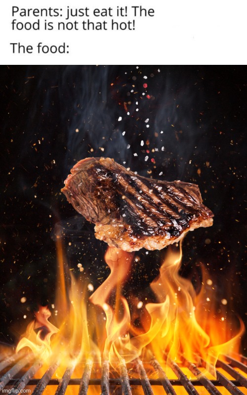 Steak | image tagged in the food is not that hot,funny,memes,blank white template,the food isn't that hot,food | made w/ Imgflip meme maker