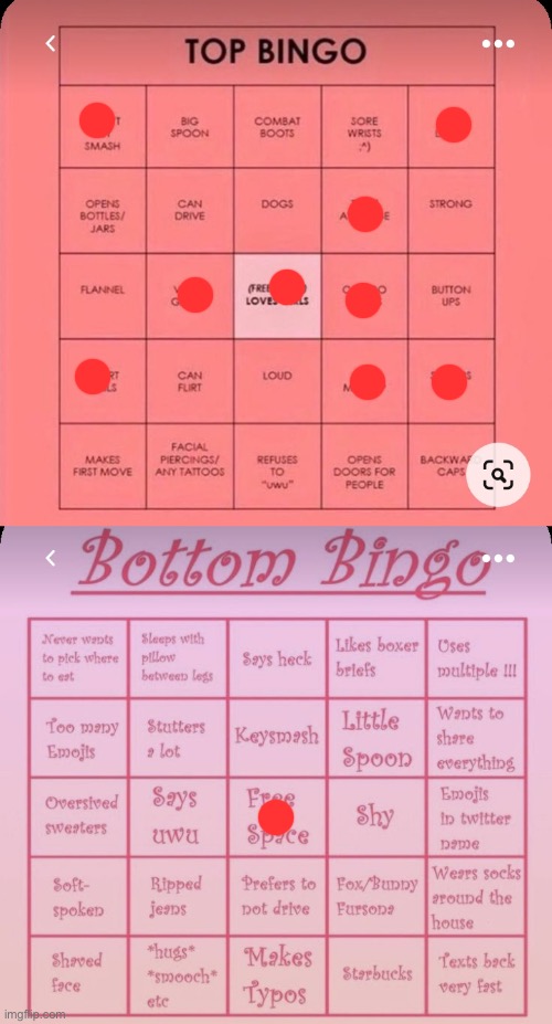 I guess I’m more of a top than a bottom | image tagged in top bingo,bottom bingo | made w/ Imgflip meme maker