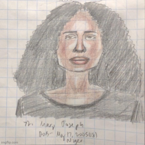 #72 Mary Joseph | image tagged in drawing,girls,nations,niger,africa | made w/ Imgflip meme maker