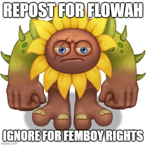 REPOST FOR FLOWAH; IGNORE FOR FEMBOY RIGHTS | image tagged in flowah,msm | made w/ Imgflip meme maker