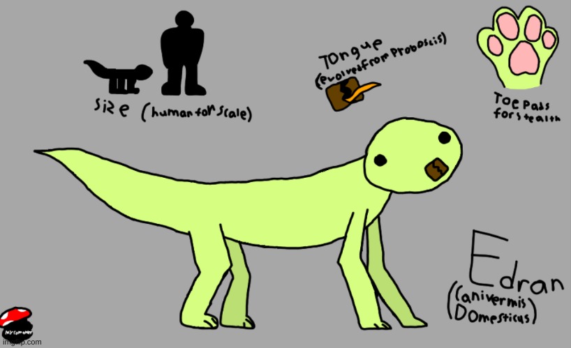 Alien Dog thing ref sheet (?) | made w/ Imgflip meme maker