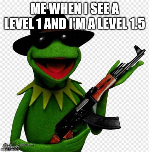 You have done this before | ME WHEN I SEE A LEVEL 1 AND I'M A LEVEL 1.5 | image tagged in gaming | made w/ Imgflip meme maker