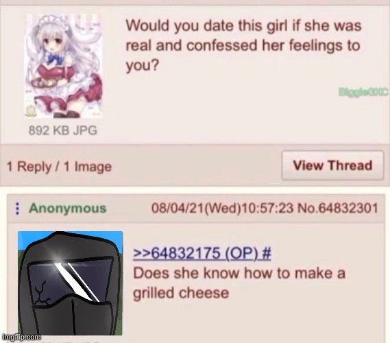 does she know how to make a grilled cheese? - Imgflip