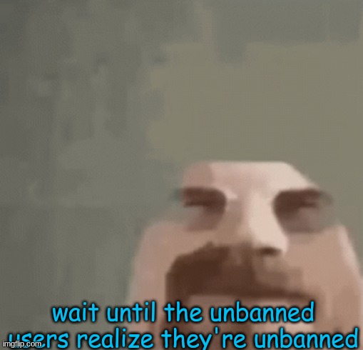 heisenburger | wait until the unbanned users realize they're unbanned | image tagged in heisenburger | made w/ Imgflip meme maker