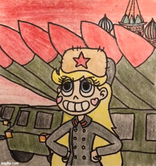 Communist Star Butterfly | image tagged in communist star butterfly | made w/ Imgflip meme maker