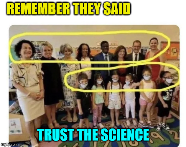 REMEMBER THEY SAID TRUST THE SCIENCE | made w/ Imgflip meme maker