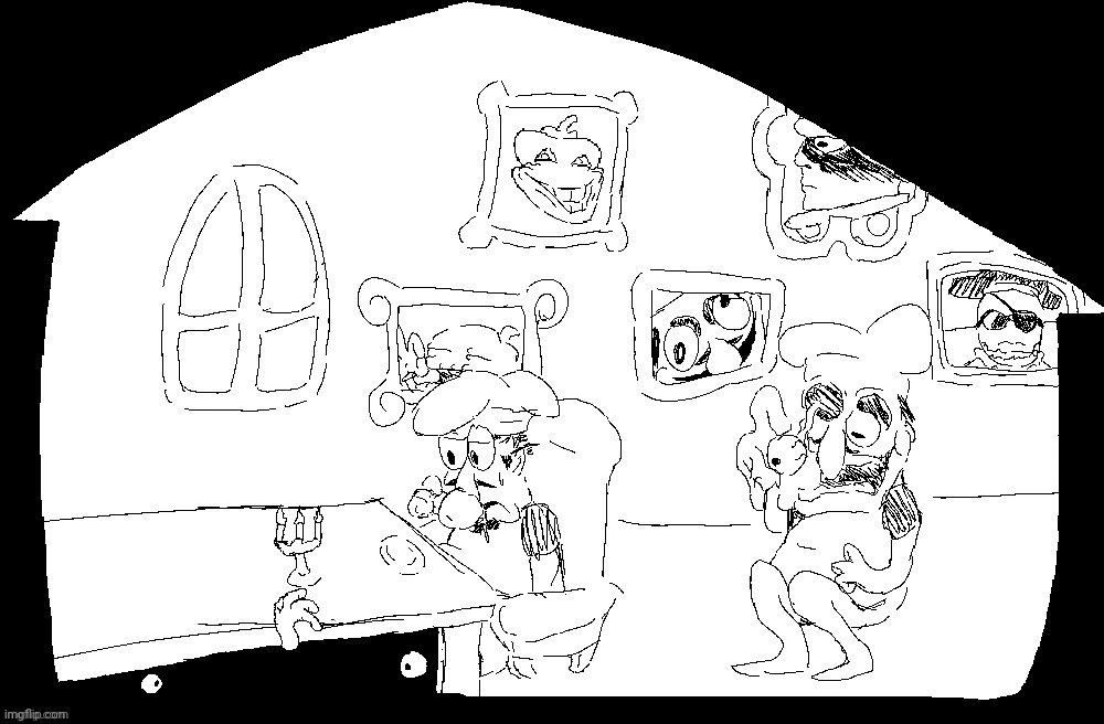 Meatlovers' Mansion titlecard (WIP) (made by JustBreathingAir) | made w/ Imgflip meme maker