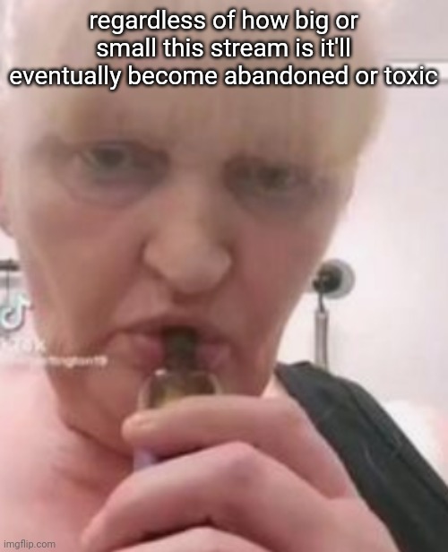 or both if this was msmg | regardless of how big or small this stream is it'll eventually become abandoned or toxic | image tagged in iswearbdfnfnnghk | made w/ Imgflip meme maker