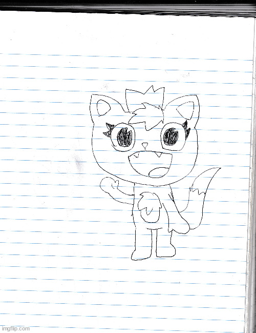 first draw of kitty (why kitty? because i can actually find the first drawing) | made w/ Imgflip meme maker