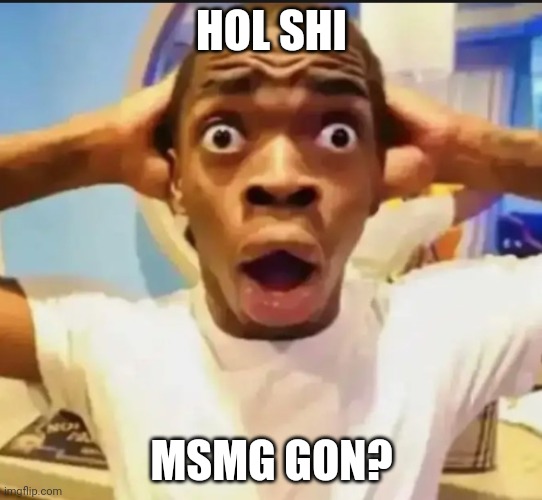 Tis over? | HOL SHI; MSMG GON? | made w/ Imgflip meme maker