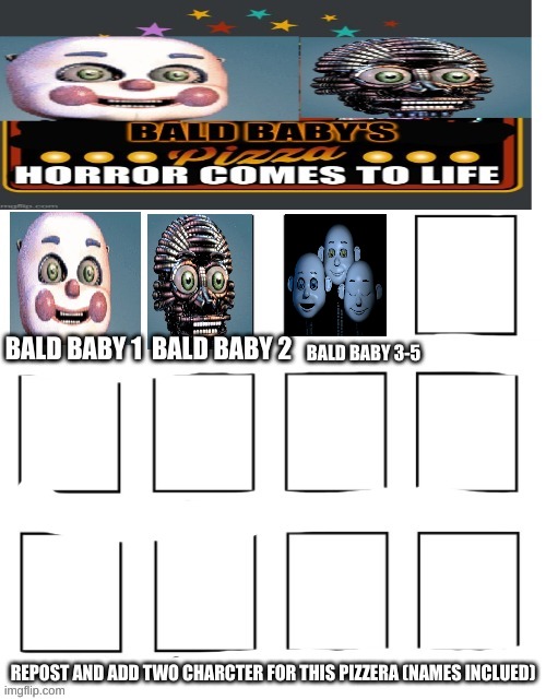 :/ | BALD BABY 3-5 | image tagged in bald babyz,fnaf,stay blobby | made w/ Imgflip meme maker