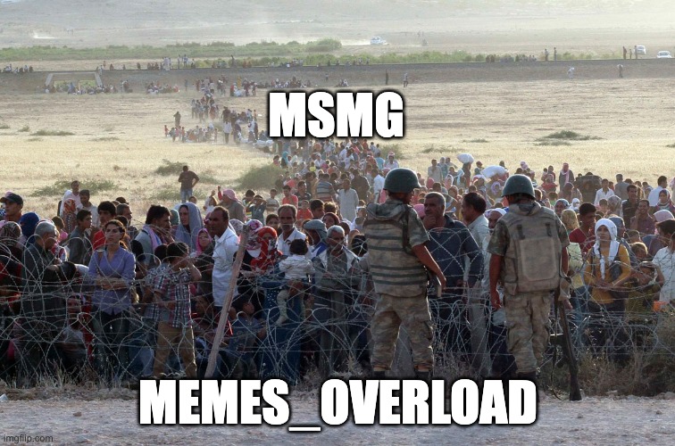 yep | MSMG; MEMES_OVERLOAD | image tagged in turkey syrian crisis refugees border | made w/ Imgflip meme maker
