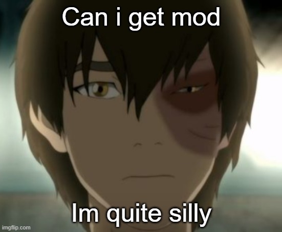 Zuko | Can i get mod; Im quite silly | image tagged in zuko | made w/ Imgflip meme maker